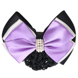 Maxbell Hair Clip Barrette Cover Bowknot Bun Snood Hair Accessories Light purple