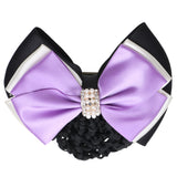 Maxbell Hair Clip Barrette Cover Bowknot Bun Snood Hair Accessories Light purple