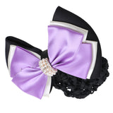 Maxbell Hair Clip Barrette Cover Bowknot Bun Snood Hair Accessories Light purple