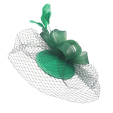 Maxbell Bridal Fascinator Hairclip Wedding Headpiece Veil Feather Hairpins Mini Hat