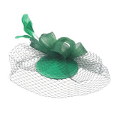 Maxbell Bridal Fascinator Hairclip Wedding Headpiece Veil Feather Hairpins Mini Hat