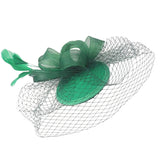 Maxbell Bridal Fascinator Hairclip Wedding Headpiece Veil Feather Hairpins Mini Hat