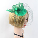 Maxbell Bridal Fascinator Hairclip Wedding Headpiece Veil Feather Hairpins Mini Hat