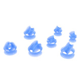Maxbell 7 Pairs Lot Flexible Silicone Ear Gauges Thin Soft Plugs Flesh Tunnels Blue