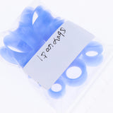 Maxbell 7 Pairs Lot Flexible Silicone Ear Gauges Thin Soft Plugs Flesh Tunnels Blue