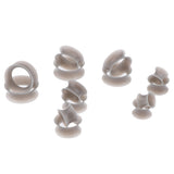 Maxbell 7 Pairs Lot Flexible Silicone Ear Gauges Thin Soft Plugs Flesh Tunnels Gray