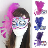 Maxbell Sexy Women Eye Face Mask Masquerade Ball Halloween Costume Party Hot Pink