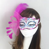 Maxbell Sexy Women Eye Face Mask Masquerade Ball Halloween Costume Party Hot Pink