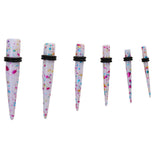 Maxbell Unisex Acrylic Ear Taper Expander Stretcher Tunnels Plugs Stretching Kit