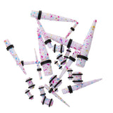 Maxbell Unisex Acrylic Ear Taper Expander Stretcher Tunnels Plugs Stretching Kit