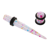 Maxbell Unisex Acrylic Ear Taper Expander Stretcher Tunnels Plugs Stretching Kit