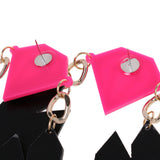 Maxbell Letter E Fashion Statement Ear Stud Punk Hip-Hop Half Circle Pattern Decor