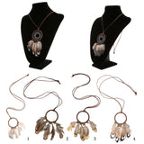 Maxbell Bohemian Fashion Dream Catcher Feather Leather Chain Pendant Necklace #1