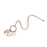 Maxbell Bohemian Fashion Dream Catcher Feather Leather Chain Pendant Necklace #1