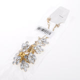 Maxbell Elegant Flower Crystal Rhinestone Chain Necklace Women Lady Jewelry Gold