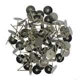 Maxbell 100pcs 8mm Blank Pad Stud Earring Post Peg Pin DIY Making Findings-White