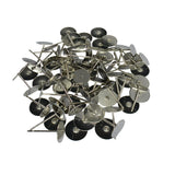 Maxbell 100pcs 8mm Blank Pad Stud Earring Post Peg Pin DIY Making Findings-White