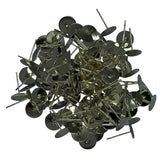 Maxbell 100pcs 8mm Blank Pad Stud Earring Post Peg Pin DIY Making Findings-Black