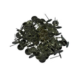 Maxbell 100pcs 8mm Blank Pad Stud Earring Post Peg Pin DIY Making Findings-Black