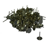 Maxbell 100pcs 8mm Blank Pad Stud Earring Post Peg Pin DIY Making Findings-Black
