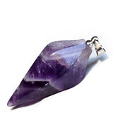 Maxbell Natural Gemstones Hexagonal Pointed Pendant Amethyst