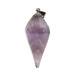 Maxbell Natural Gemstones Hexagonal Pointed Pendant Amethyst
