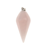 Maxbell Natural Gemstones Hexagonal Pointed Pendant Pink Quartz