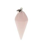 Maxbell Natural Gemstones Hexagonal Pointed Pendant Pink Quartz