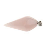 Maxbell Natural Gemstones Hexagonal Pointed Pendant Pink Quartz