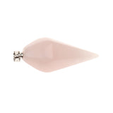Maxbell Natural Gemstones Hexagonal Pointed Pendant Pink Quartz