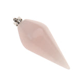 Maxbell Natural Gemstones Hexagonal Pointed Pendant Pink Quartz