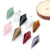 Maxbell Natural Gemstones Hexagonal Pointed Pendant Opalite