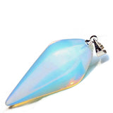 Maxbell Natural Gemstones Hexagonal Pointed Pendant Opalite