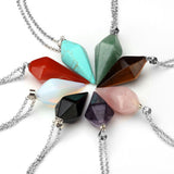 Maxbell Natural Gemstones Hexagonal Pointed Pendant Opalite