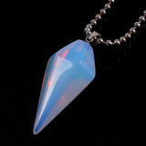 Maxbell Natural Gemstones Hexagonal Pointed Pendant Opalite