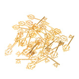 Maxbell 30 Pieces Vintage Key Hollow Charm Pendant Jewelry DIY Making Gold