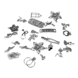 Maxbell Alloy Charm Pendants DIY Craft Jewelry Findings Clothing Accessories Silver