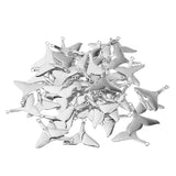 Maxbell 50 Pieces Sea Animal Whale Tail Pendant Findings Bead Crafts Antique Silver