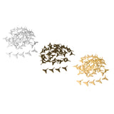 Maxbell 50 Pieces Sea Animal Whale Tail Pendant Findings Bead Crafts Antique Silver