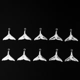 Maxbell 50 Pieces Sea Animal Whale Tail Pendant Findings Bead Crafts Antique Silver