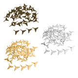 Maxbell 50 Pieces Sea Animal Whale Tail Pendant Findings Bead Crafts Antique Silver