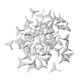 Maxbell 50 Pieces Sea Animal Whale Tail Pendant Findings Bead Crafts Antique Silver