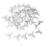 Maxbell 50 Pieces Sea Animal Whale Tail Pendant Findings Bead Crafts Antique Silver