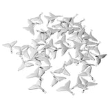 Maxbell 50 Pieces Sea Animal Whale Tail Pendant Findings Bead Crafts Antique Silver