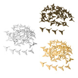 Maxbell 50 Pieces Sea Animal Whale Tail Pendant Findings Bead Crafts Antique Silver