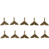 Maxbell 50 Pieces Sea Animal Whale Tail Pendant Findings Bead Crafts Antique Cyan