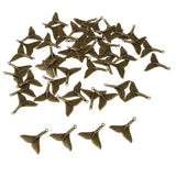 Maxbell 50 Pieces Sea Animal Whale Tail Pendant Findings Bead Crafts Antique Cyan