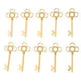 Maxbell 30 Pieces Ethnic Key Hollow Charm Pendant Jewelry DIY Makings Gold