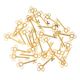 Maxbell 30 Pieces Ethnic Key Hollow Charm Pendant Jewelry DIY Makings Gold