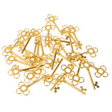 Maxbell 30 Pieces Ethnic Key Hollow Charm Pendant Jewelry DIY Makings Gold